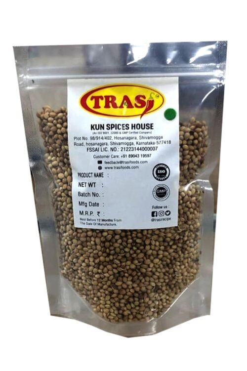 TRASI - 100% Natural Raw Dried Whole coriander (Dhania) 200gm