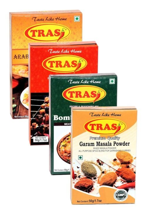 About this item Premium Quality Bombay Biryani Masala Powder This is a vegetarian product All Purpose Spice Blend for Garnishing Curries Usage: Use it for making authentic and traditional Bombay Biryani with your choice of meat or vegetables. Ingredients: Cumin, Black Pepper, Coriander, Bay Leaf, Green Cardamom, Chilli, Black Cardamom, Dry Garlic, Turmeric, Clove, Fenugreek Leaves, Mace, Nutmeg, Cassia, Caraway, Royal Cumin, Common Salt and Himalayan Salt. No preservative, No artificial food colour Bombay Biryani Masala is manufactured with high-quality ingredients and hygienically processed for a health benefits